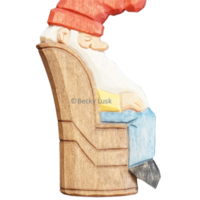 Nisse in Kubbestol Ornament