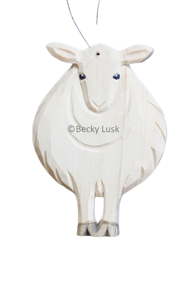 Sheep Ornament, White