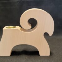 Thick Candle Goat, Brass Insert #727 - Image 5