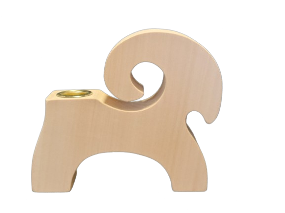 Thick Candle Goat, Brass Insert #727