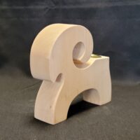 Thick Candle Goat, Brass Insert #727 - Image 3