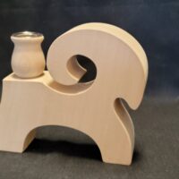 Thick Candle Goat with Candle Cup, #728 - Image 2